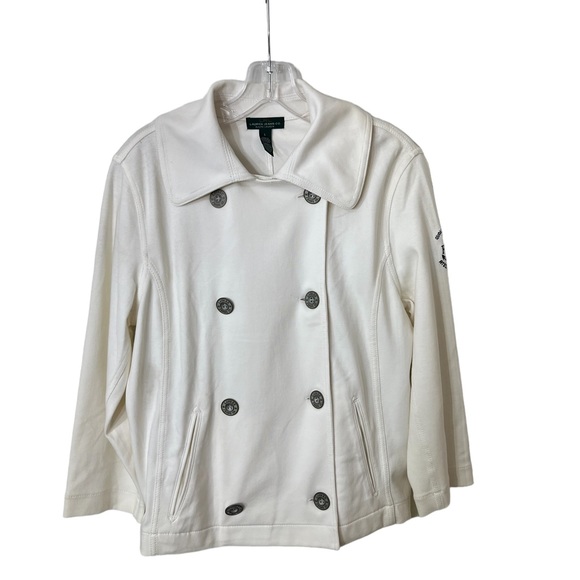 VINTAGE RALPH LAREN LADYS COTTON BUTTON UP, BLAZER SIZE LARGE BEAUTIFUL.… - Picture 3 of 9